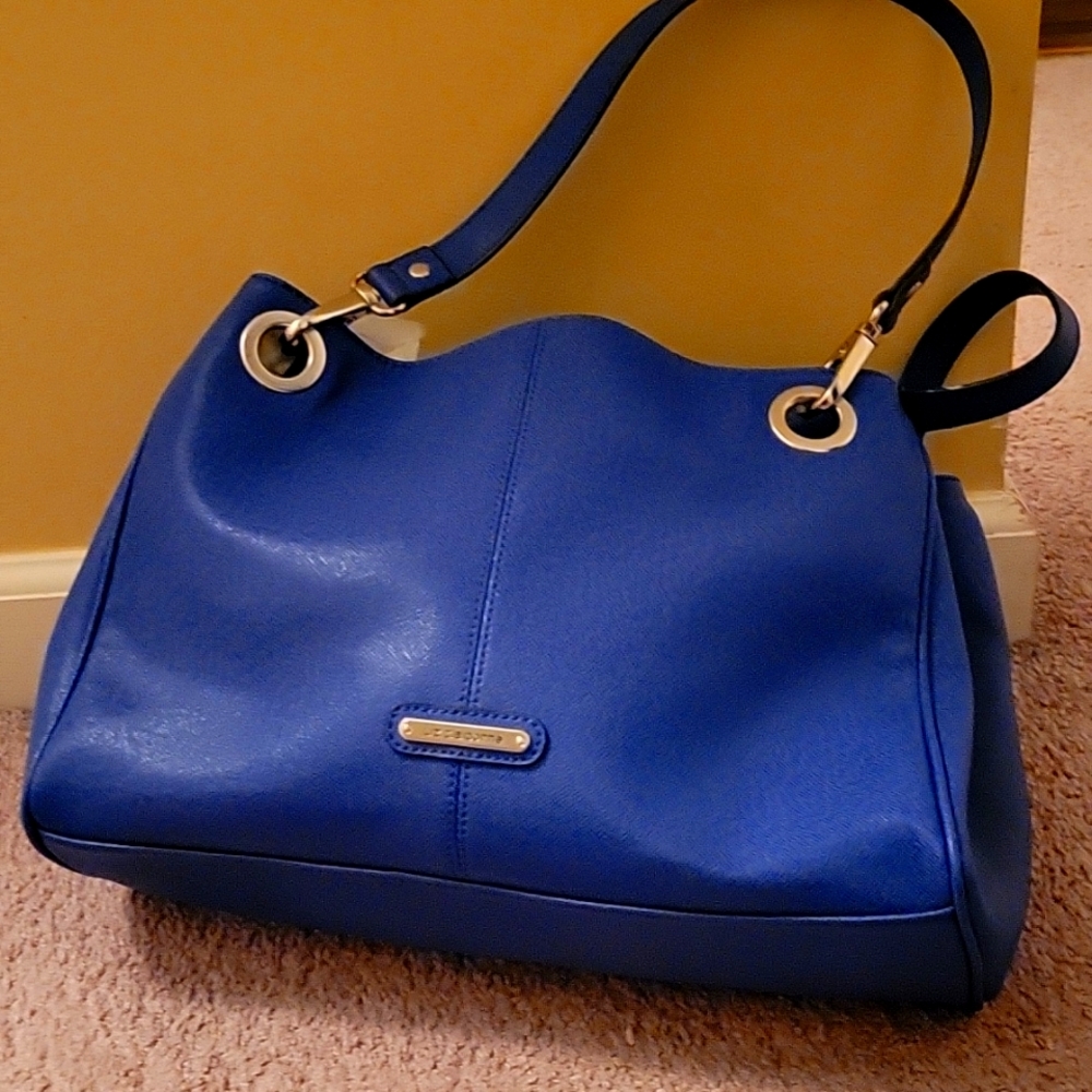 Dark blue and silver  Hand bag